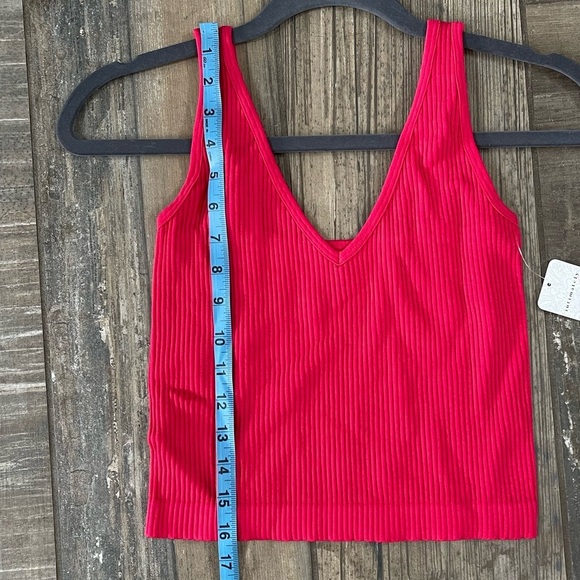 Free People Solid Rib Brami in Cherry Size M/L - Picture 5 of 6